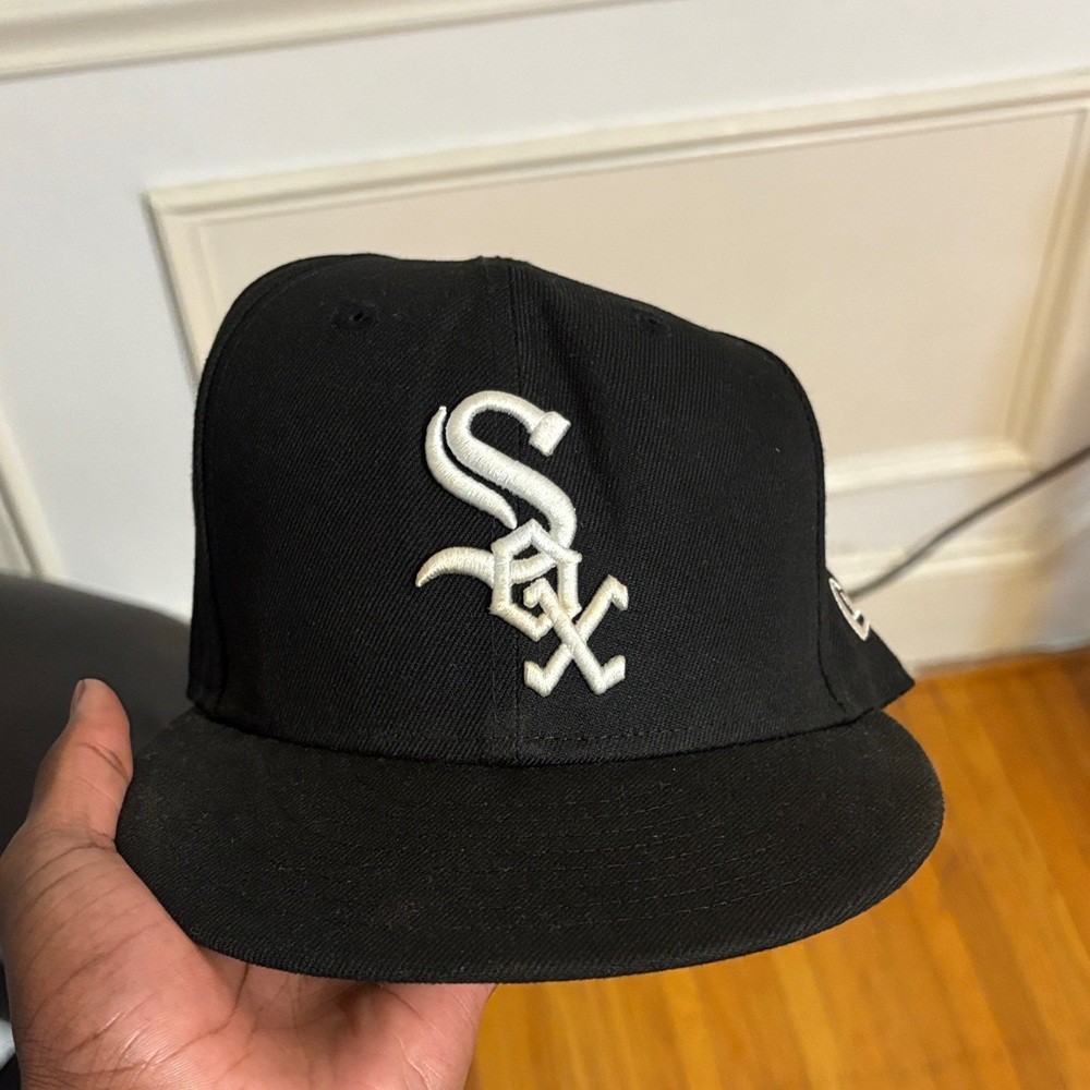Lids Black Baseball Cap with White Logo